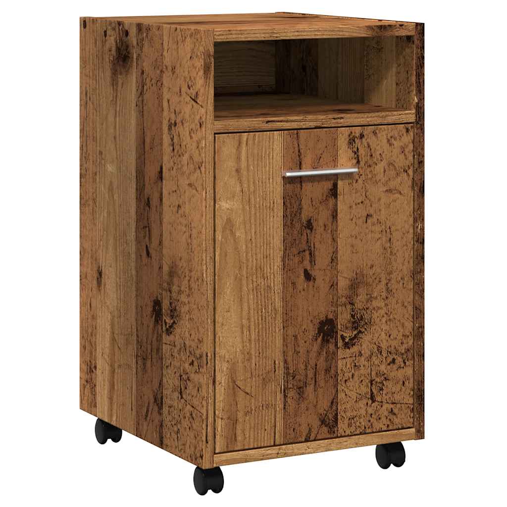 Armoire avec roues vieux bois 33x38x60 cm bois d'ingénierie Casiers & armoires de rangement vidaXL