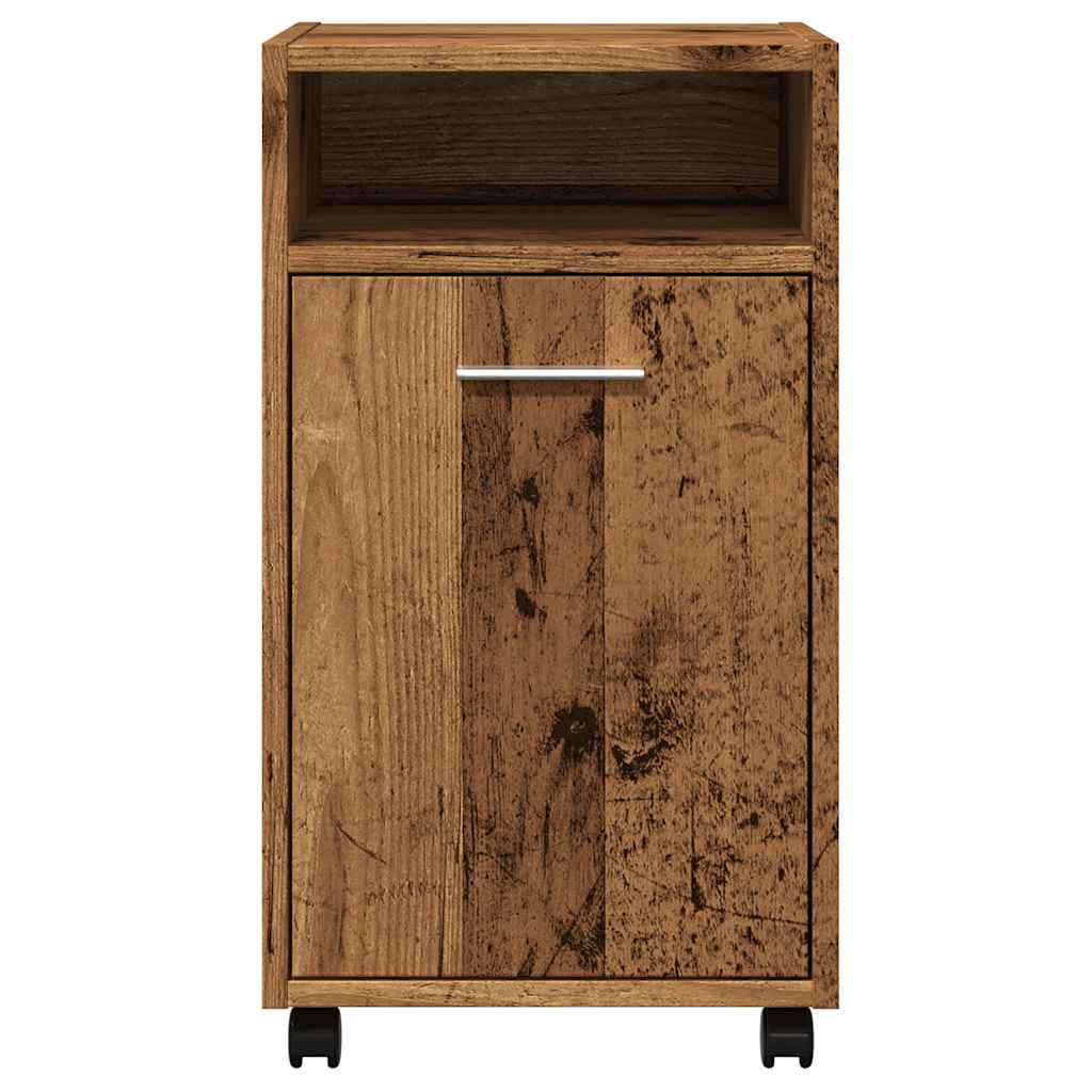 Armoire avec roues vieux bois 33x38x60 cm bois d'ingénierie Casiers & armoires de rangement vidaXL