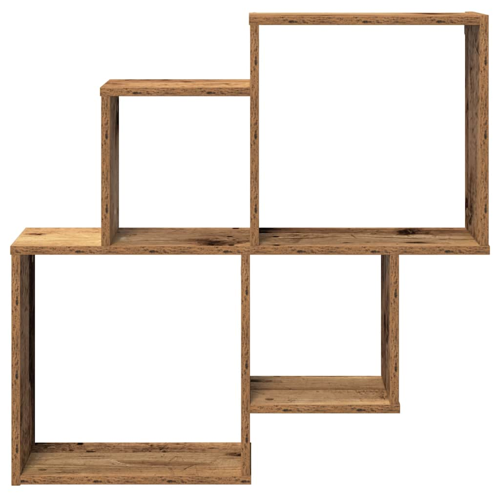 Étagère murale vieux bois 80x15x78,5 cm bois d'ingénierie Étagères murales & corniches vidaXL