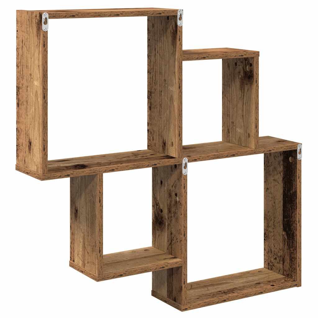 Étagère murale vieux bois 80x15x78,5 cm bois d'ingénierie Étagères murales & corniches vidaXL