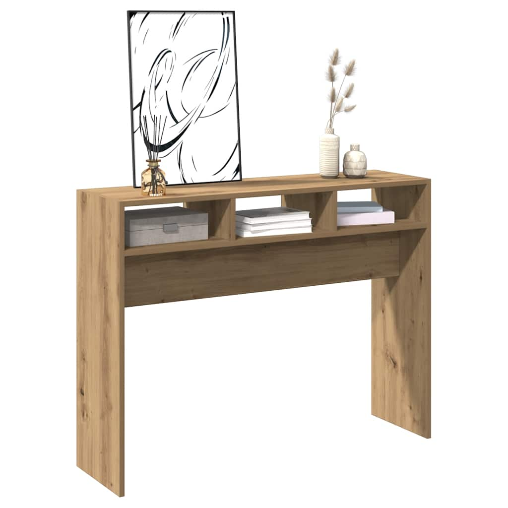 Table console chêne artisanal 105x30x80 cm bois d'ingénierie Tables d'appoint vidaXL   