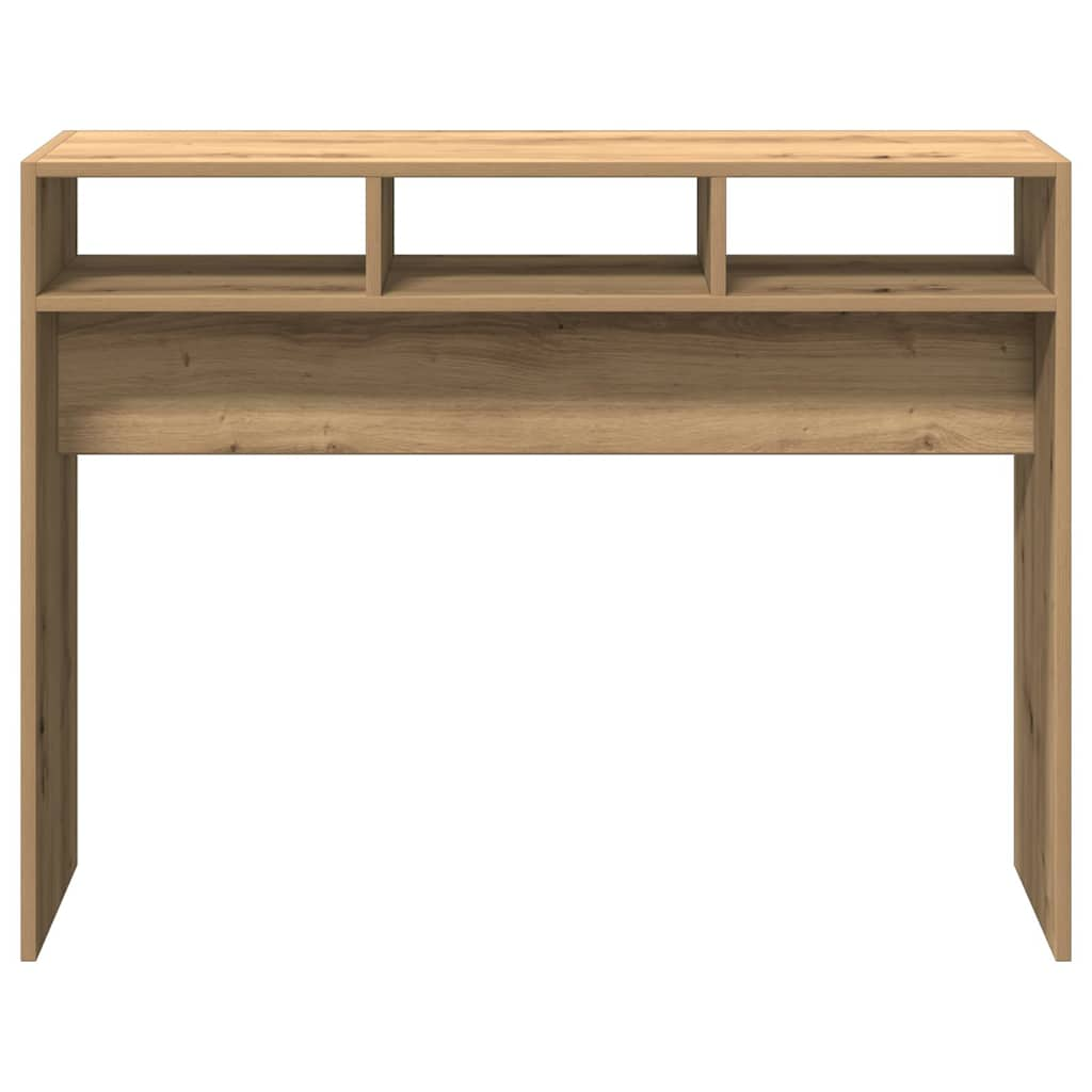 Table console chêne artisanal 105x30x80 cm bois d'ingénierie Tables d'appoint vidaXL   