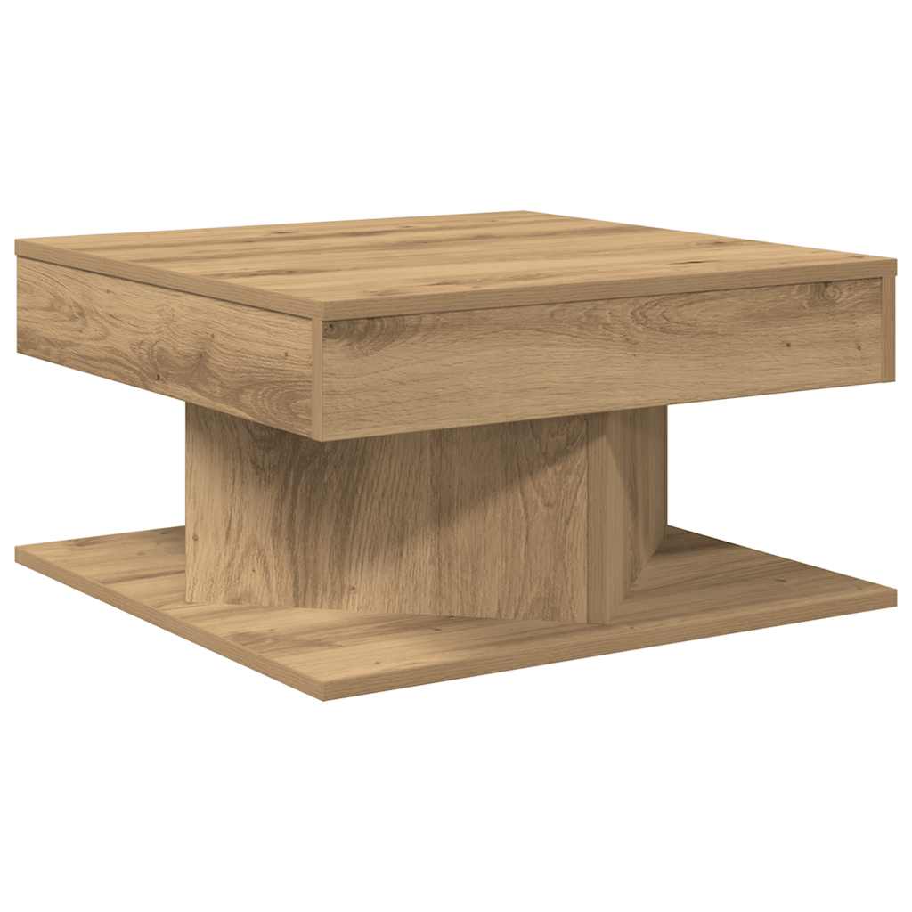 Table basse chêne artisanal 55x55x30 cm bois d'ingénierie Tables basses vidaXL   