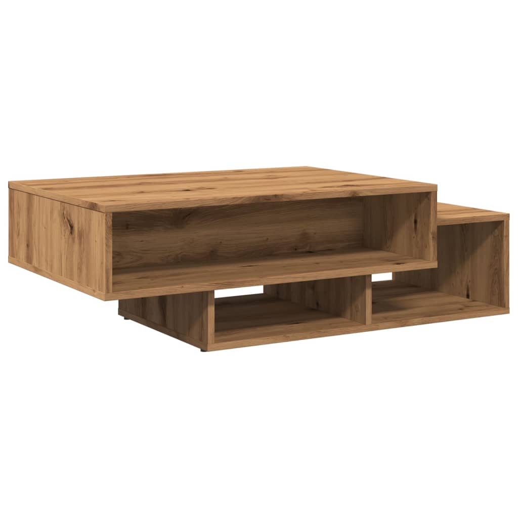 Table basse chêne artisanal 105x55x32 cm bois d'ingénierie Tables basses vidaXL   