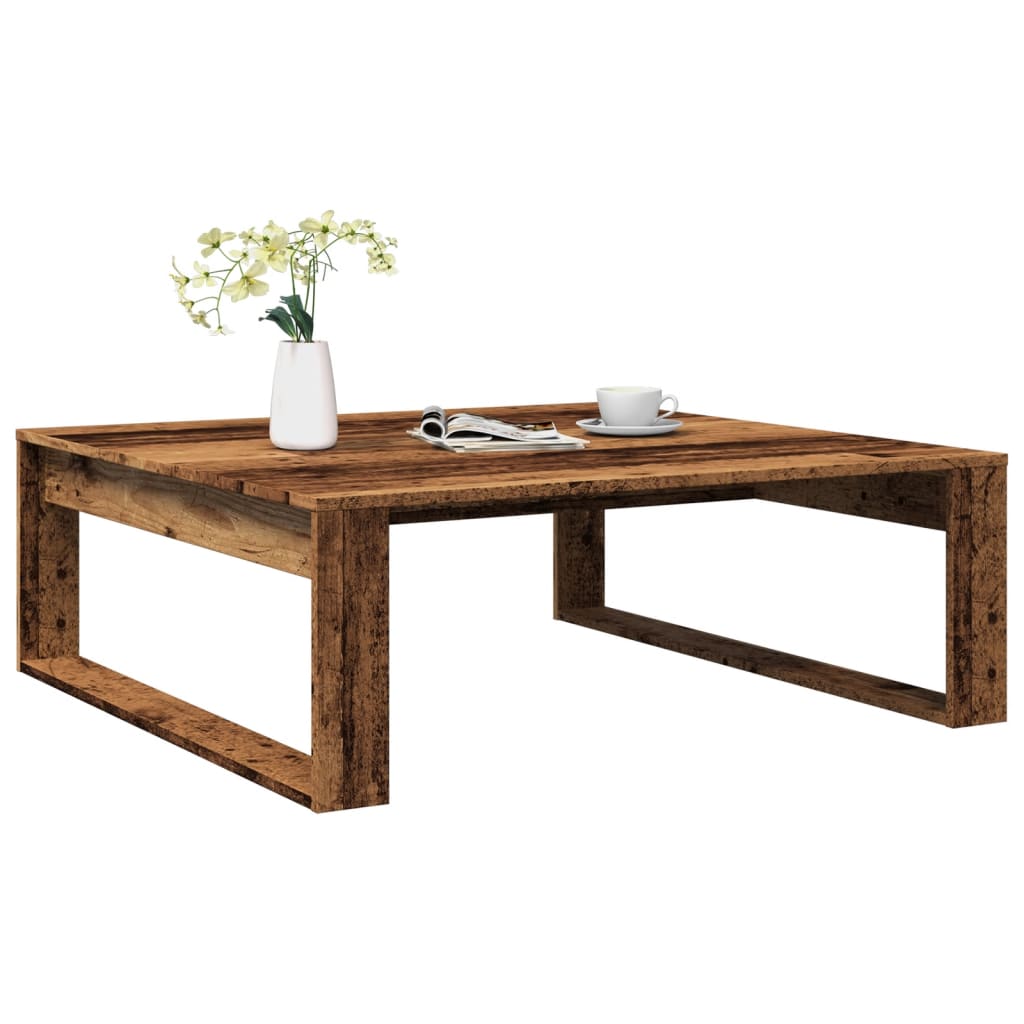 Table basse vieux bois 100x100x35 cm bois d'ingénierie Tables basses vidaXL   