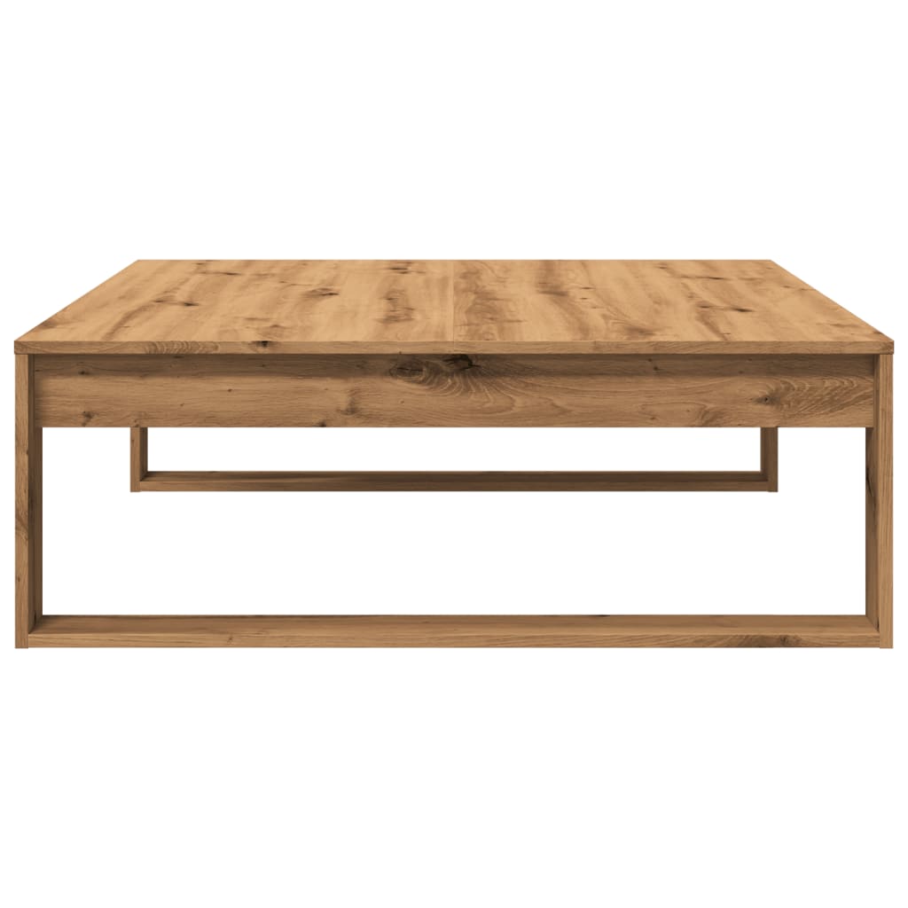 Table basse chêne artisanal 100x100x35 cm bois d'ingénierie Tables basses vidaXL   