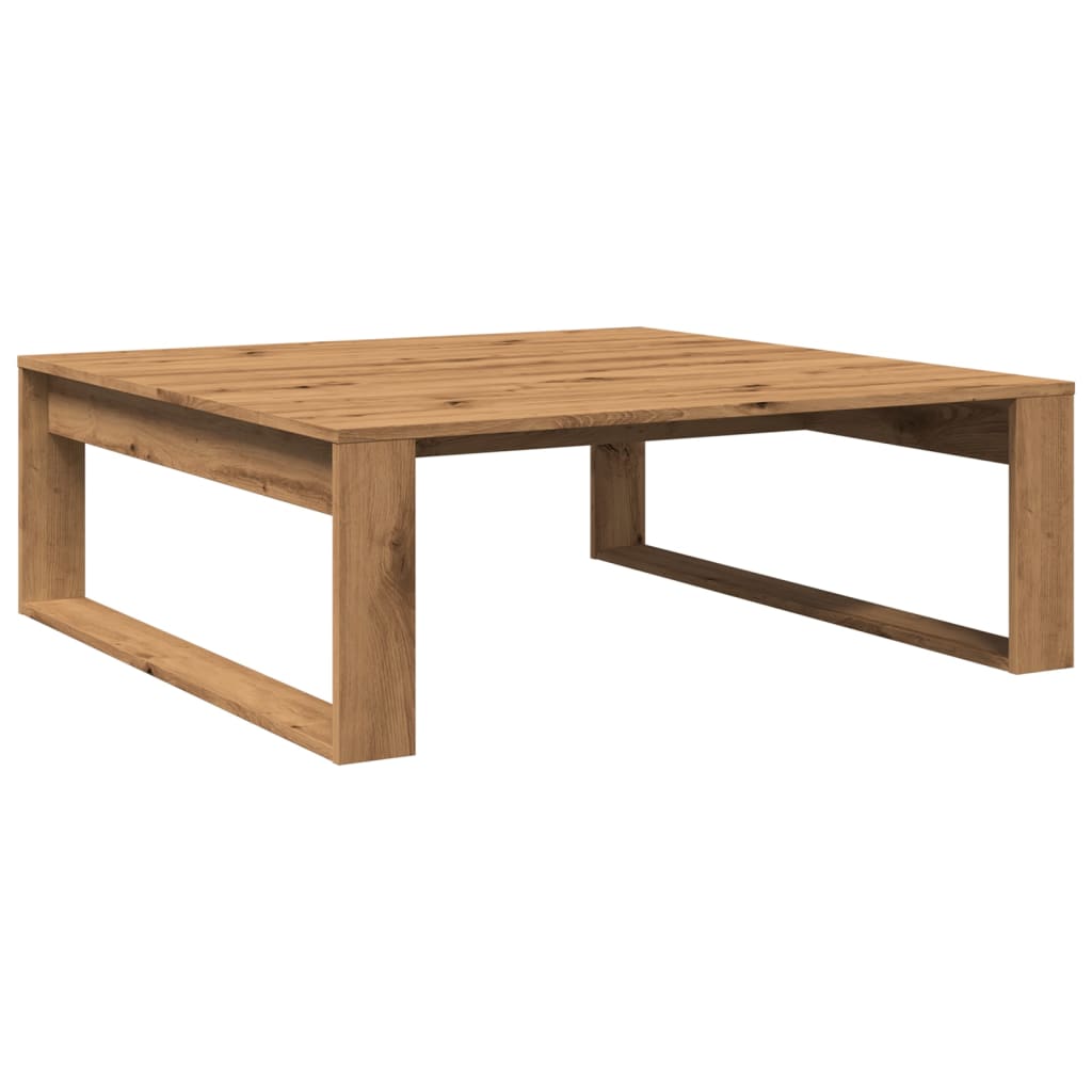 Table basse chêne artisanal 100x100x35 cm bois d'ingénierie Tables basses vidaXL   