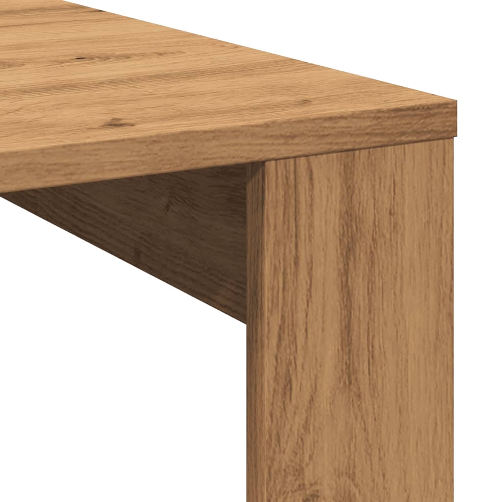 Table basse chêne artisanal 100x100x35 cm bois d'ingénierie Tables basses vidaXL   