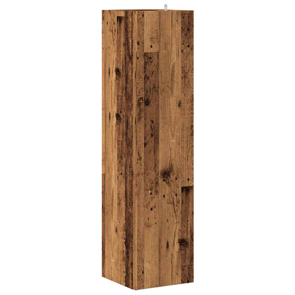 Armoire d'angle vieux bois 33x33x132 cm bois d'ingénierie Casiers & armoires de rangement vidaXL   