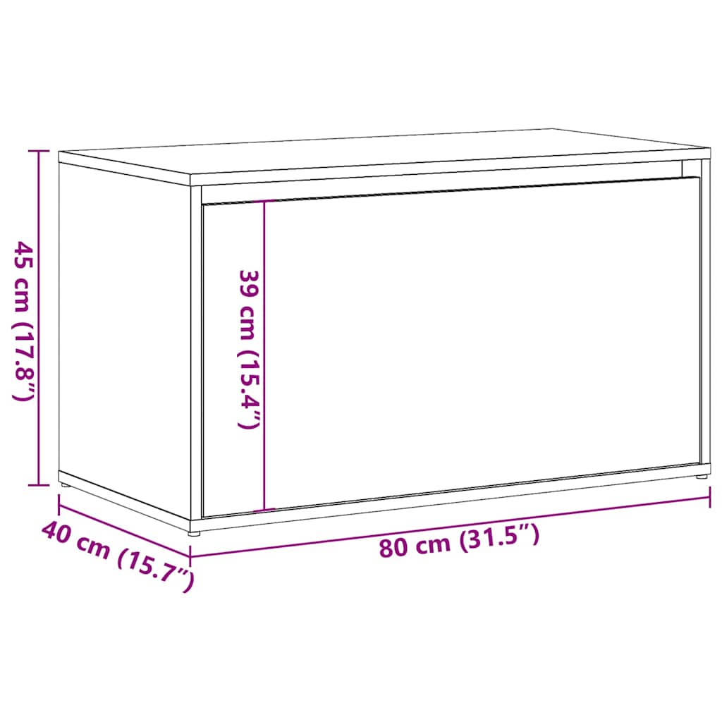 Banc d'entrée 80x40x45 cm vieux bois bois d'ingénierie Bancs coffres vidaXL   