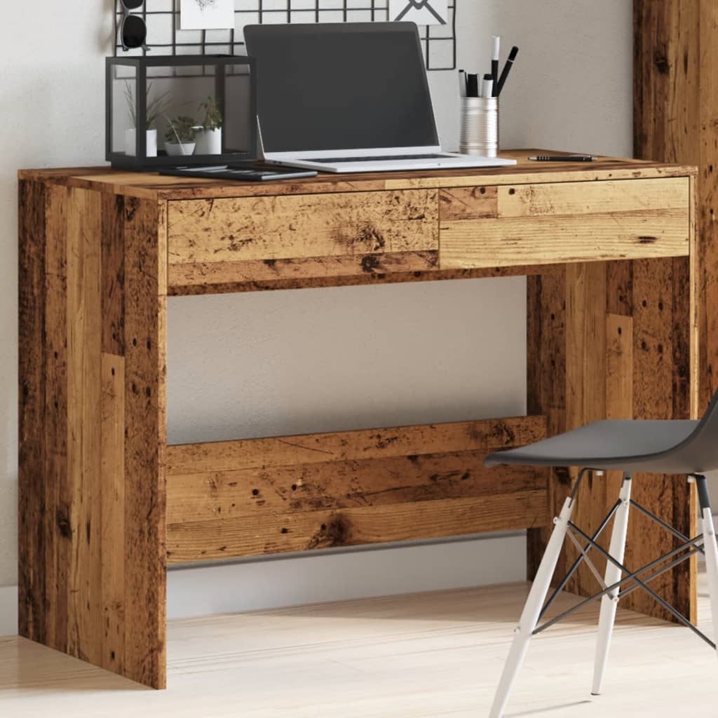 Bureau vieux bois 101x50x76,5 cm bois d'ingénierie Bureaux vidaXL   