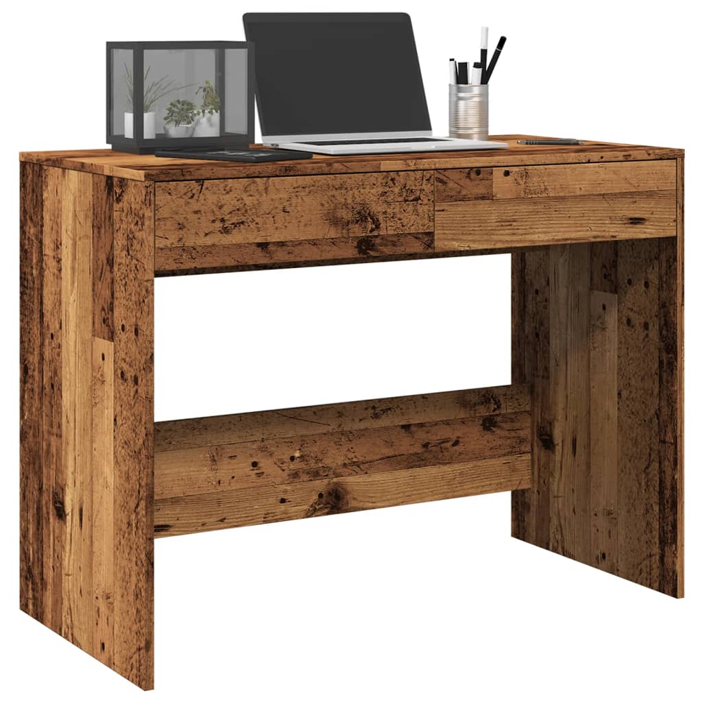 Bureau vieux bois 101x50x76,5 cm bois d'ingénierie Bureaux vidaXL   