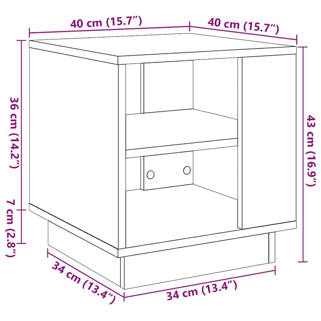 Table basse vieux bois 40x40x43 cm bois d'ingénierie Tables basses vidaXL