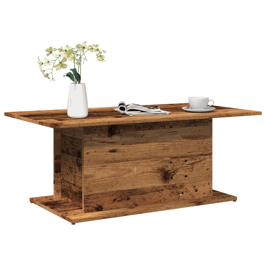 Table basse vieux bois 102x55,5x40 cm bois d'ingénierie Tables basses vidaXL