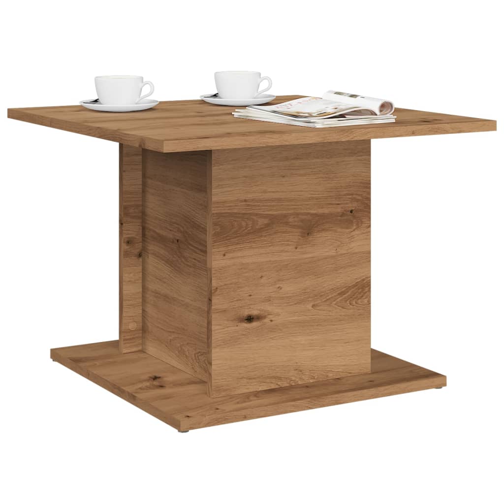 Table basse chêne artisanal 55,5x55,5x40 cm bois d'ingénierie Tables basses vidaXL