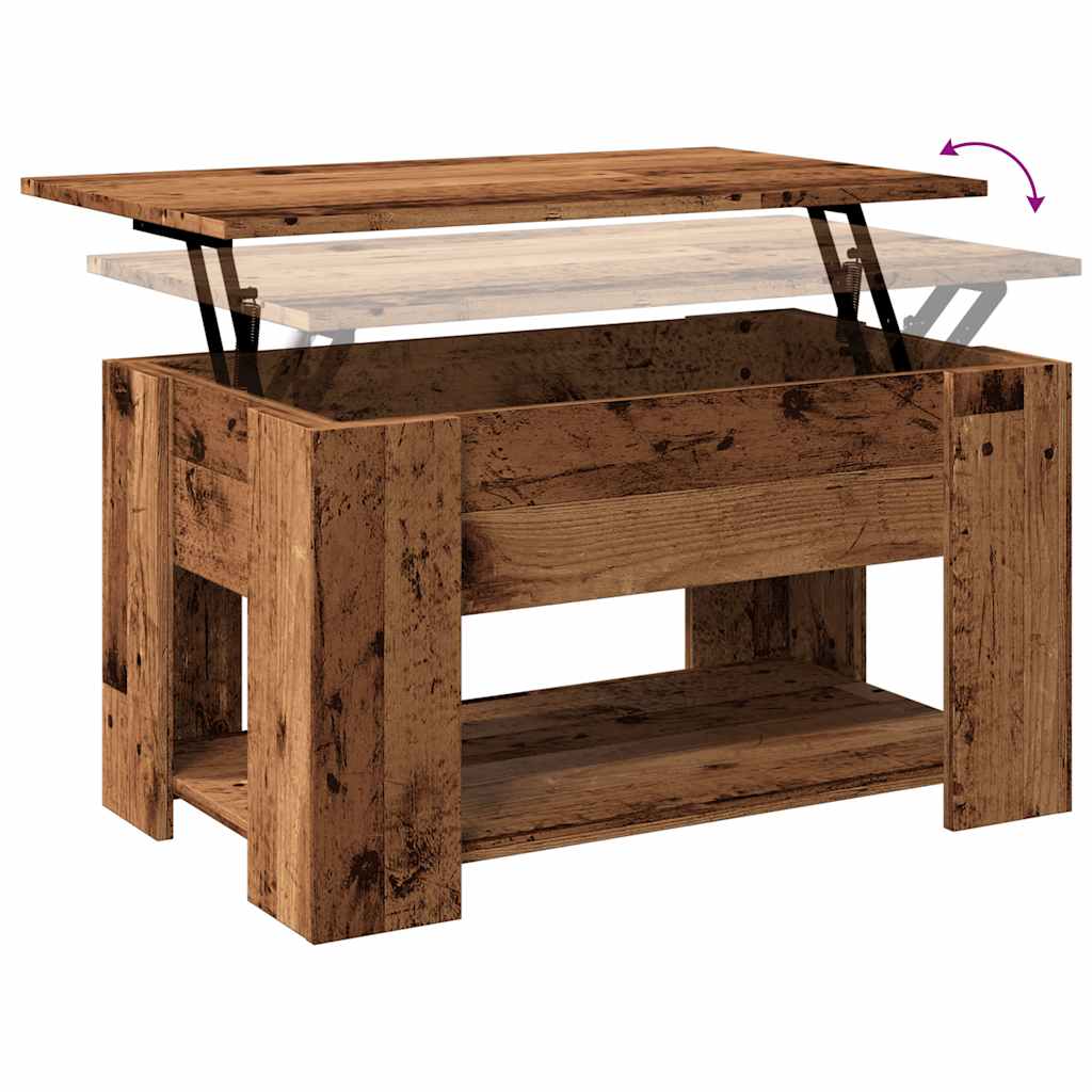 Table basse vieux bois 79x49x41 cm bois d'ingénierie Tables basses vidaXL