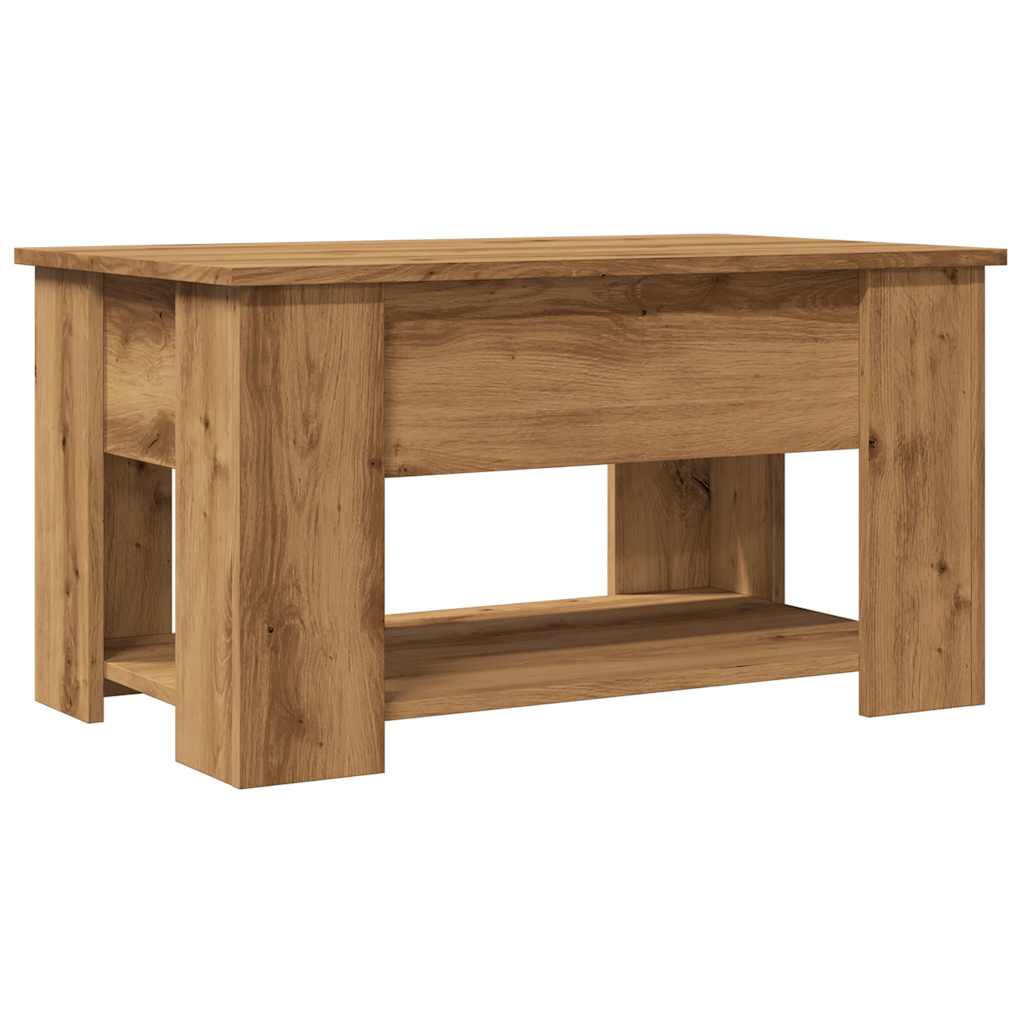 Table basse chêne artisanal 79x49x41 cm bois d'ingénierie Tables basses vidaXL