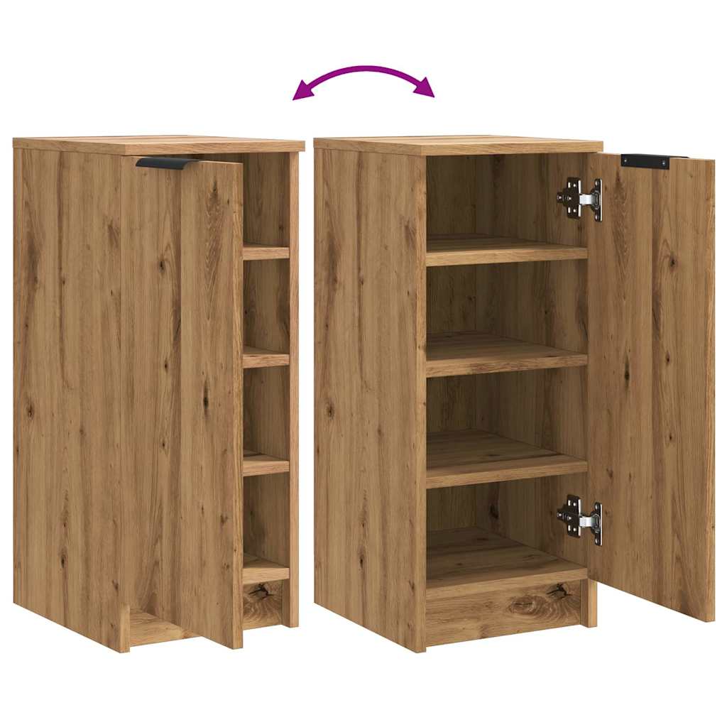 Armoire à chaussures chêne artisanal bois d'ingénierie Armoires & meubles de rangement vidaXL   