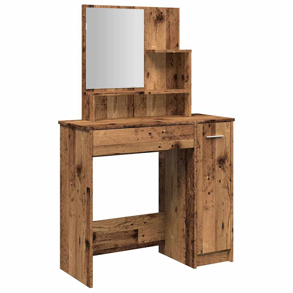 Coiffeuse avec miroir vieux bois 86,5x35x136 cm Coiffeuses vidaXL