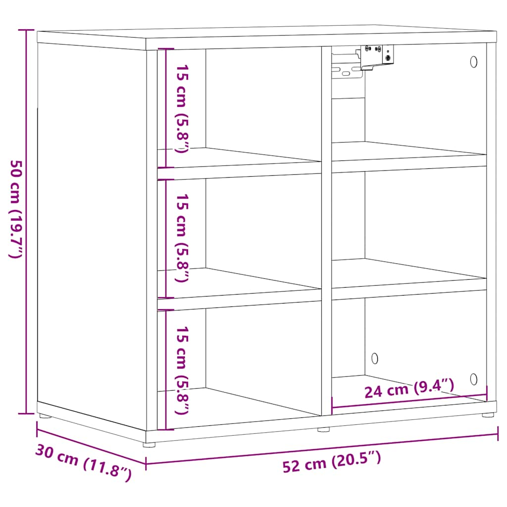 Armoire à chaussures vieux bois 52x30x50 cm Armoires & meubles de rangement vidaXL   