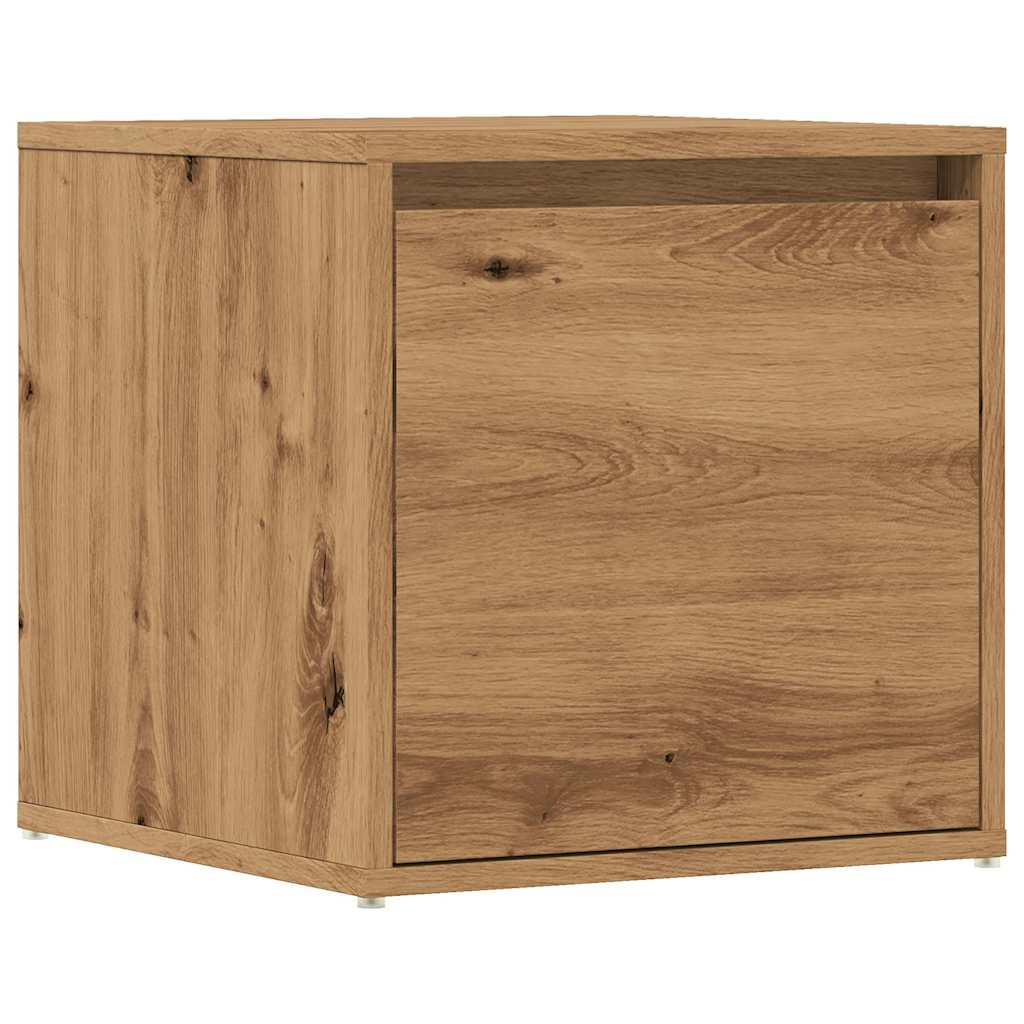 Tiroir boîte chêne artisanal 40,5x40x40 cm bois d'ingénierie Commodes vidaXL