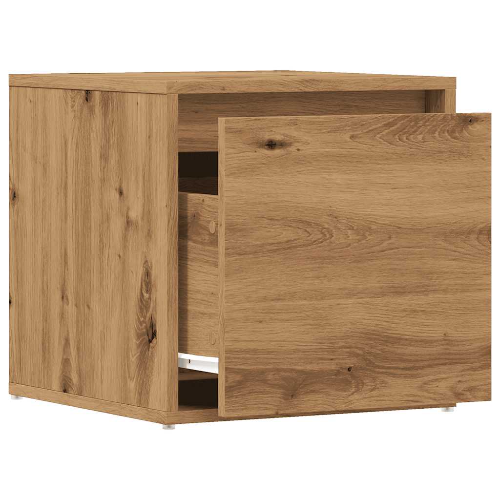 Tiroir boîte chêne artisanal 40,5x40x40 cm bois d'ingénierie Commodes vidaXL