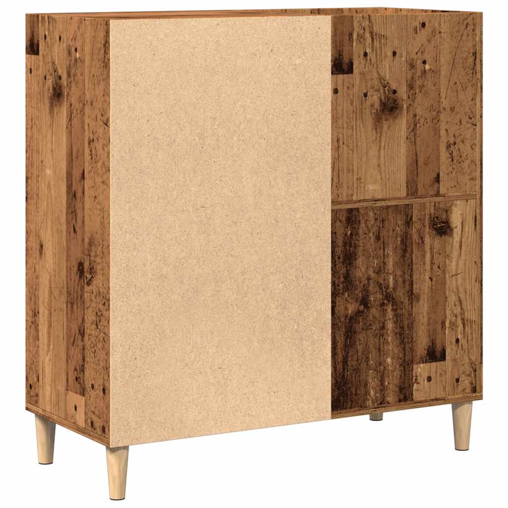 Armoire à disques vieux bois 84,5x38x89 cm bois d'ingénierie Fixations & meubles de rangement multimédia vidaXL   