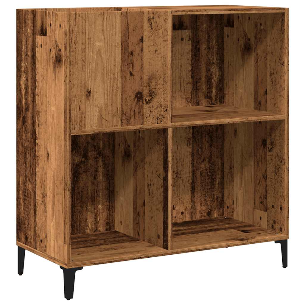 Armoire à disques vieux bois 84,5x38x89 cm bois d'ingénierie Fixations & meubles de rangement multimédia vidaXL   