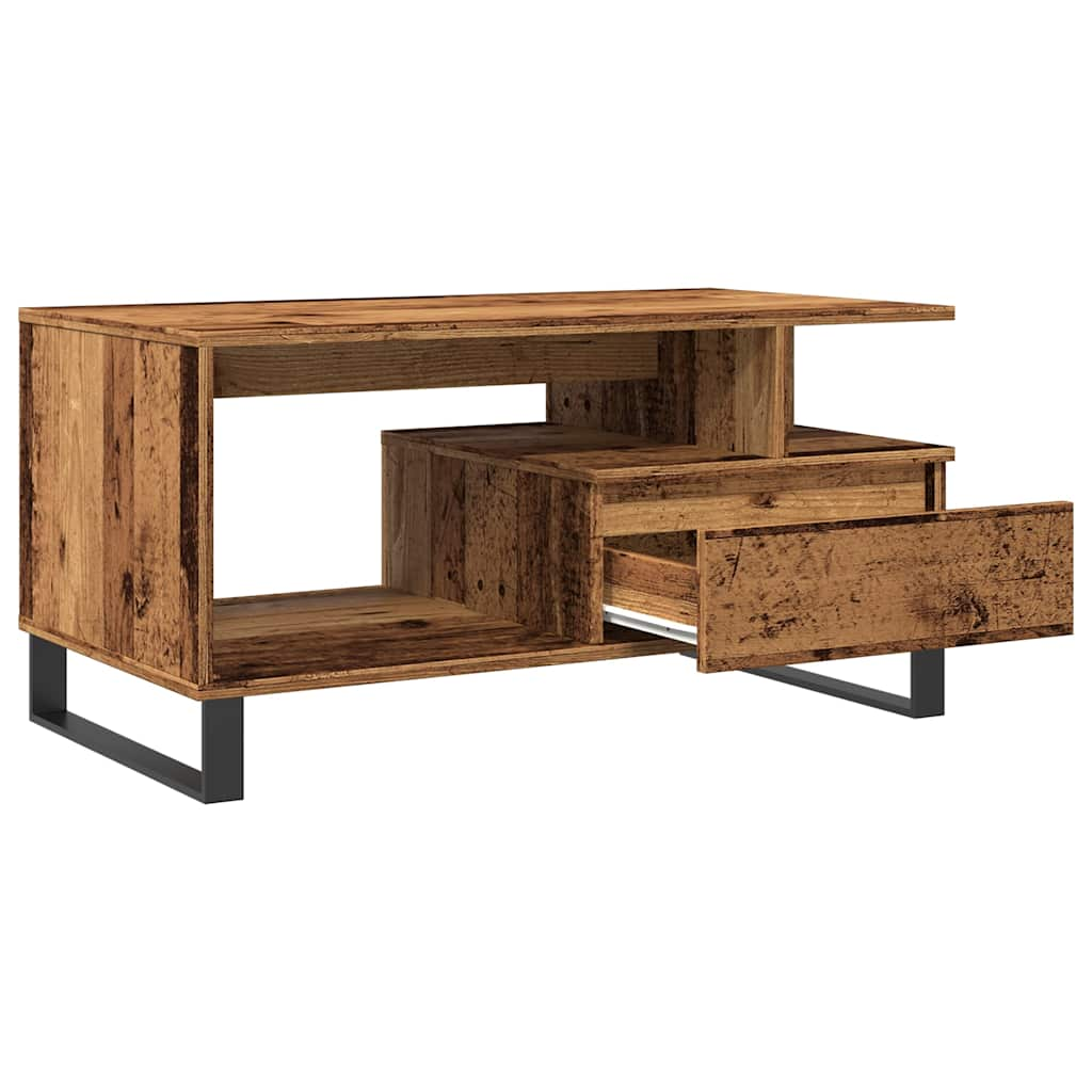 Table basse vieux bois 90x49x45 cm bois d'ingénierie Tables basses vidaXL   