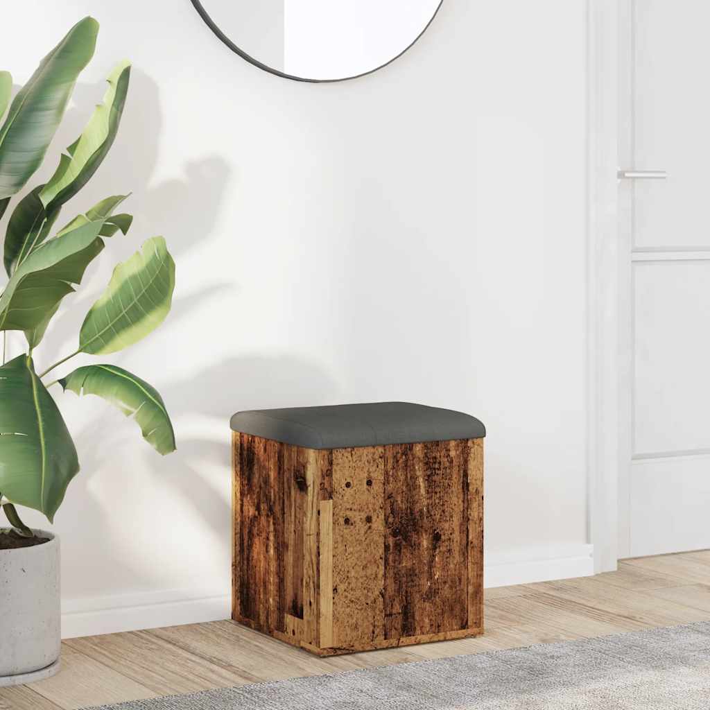 Banc de rangement vieux bois 42x42x45 cm bois d'ingénierie Bancs coffres vidaXL