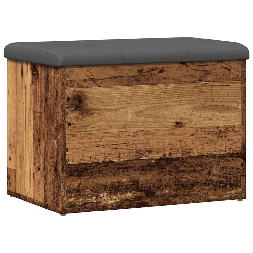 Banc de rangement vieux bois 62x42x45 cm bois d'ingénierie Bancs coffres vidaXL