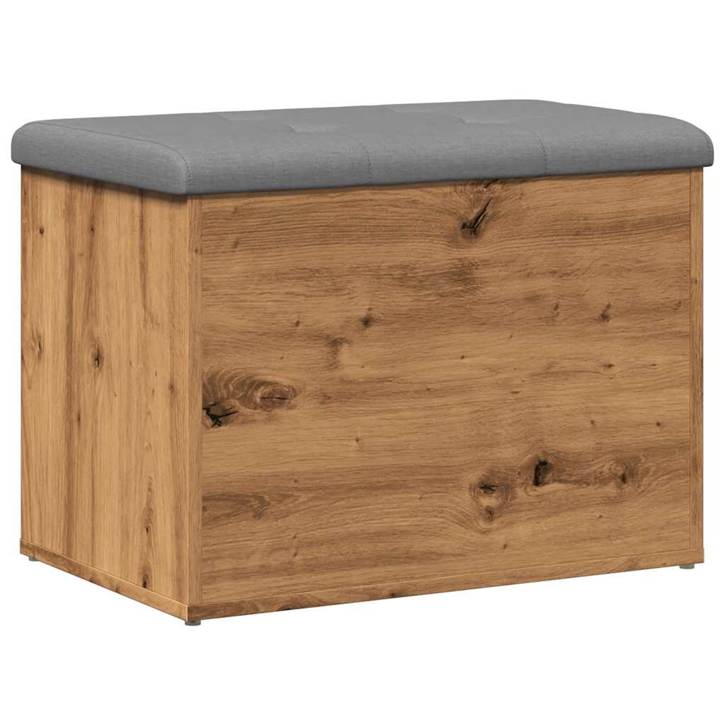 Banc de rangement chêne artisanal 62x42x45 cm bois d'ingénierie Bancs coffres vidaXL