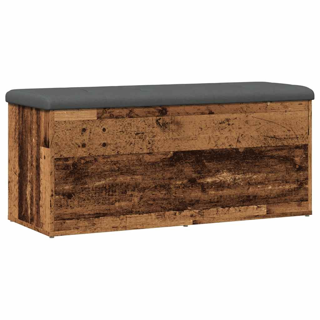 Banc de rangement vieux bois 102x42x45 cm bois d'ingénierie Bancs coffres vidaXL