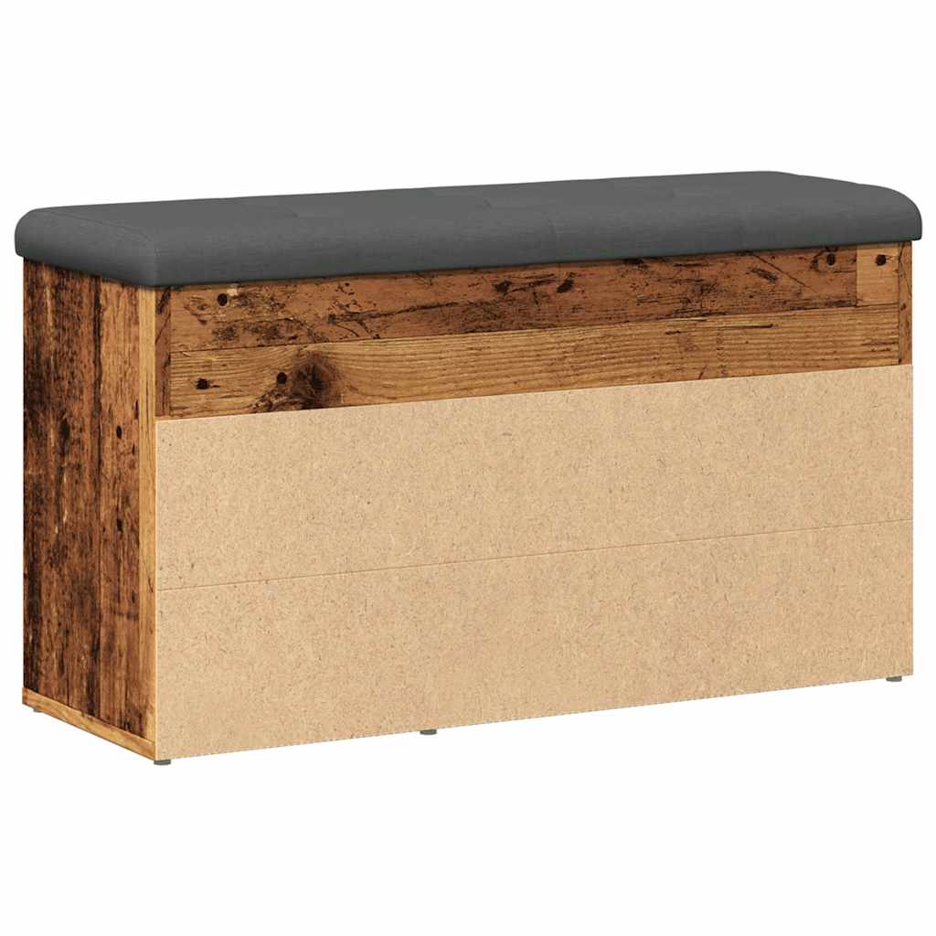 Banc à chaussures vieux bois 82x32x45,5 cm bois d'ingénierie Bancs coffres vidaXL