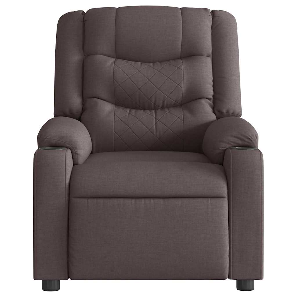 Fauteuil inclinable Marron foncé Tissu Fauteuils vidaXL   