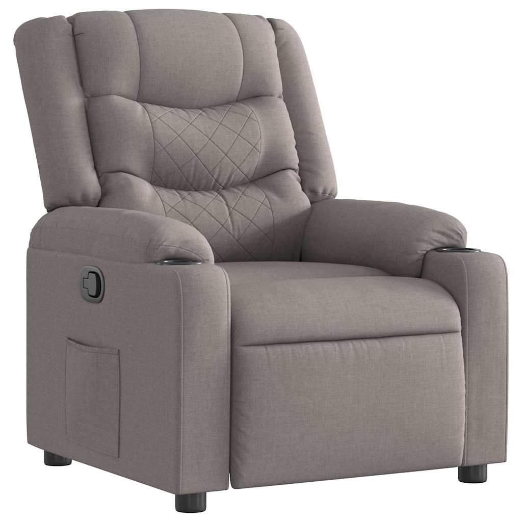 Fauteuil inclinable Taupe Tissu Fauteuils vidaXL   