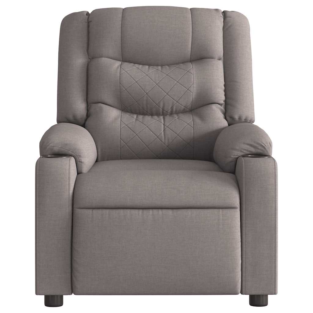 Fauteuil inclinable Taupe Tissu Fauteuils vidaXL   