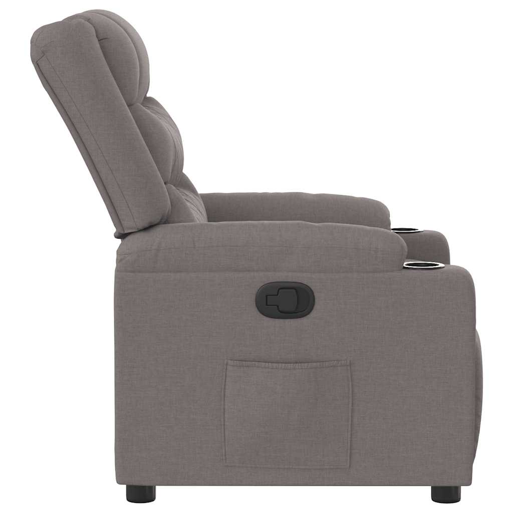 Fauteuil inclinable Taupe Tissu Fauteuils vidaXL   