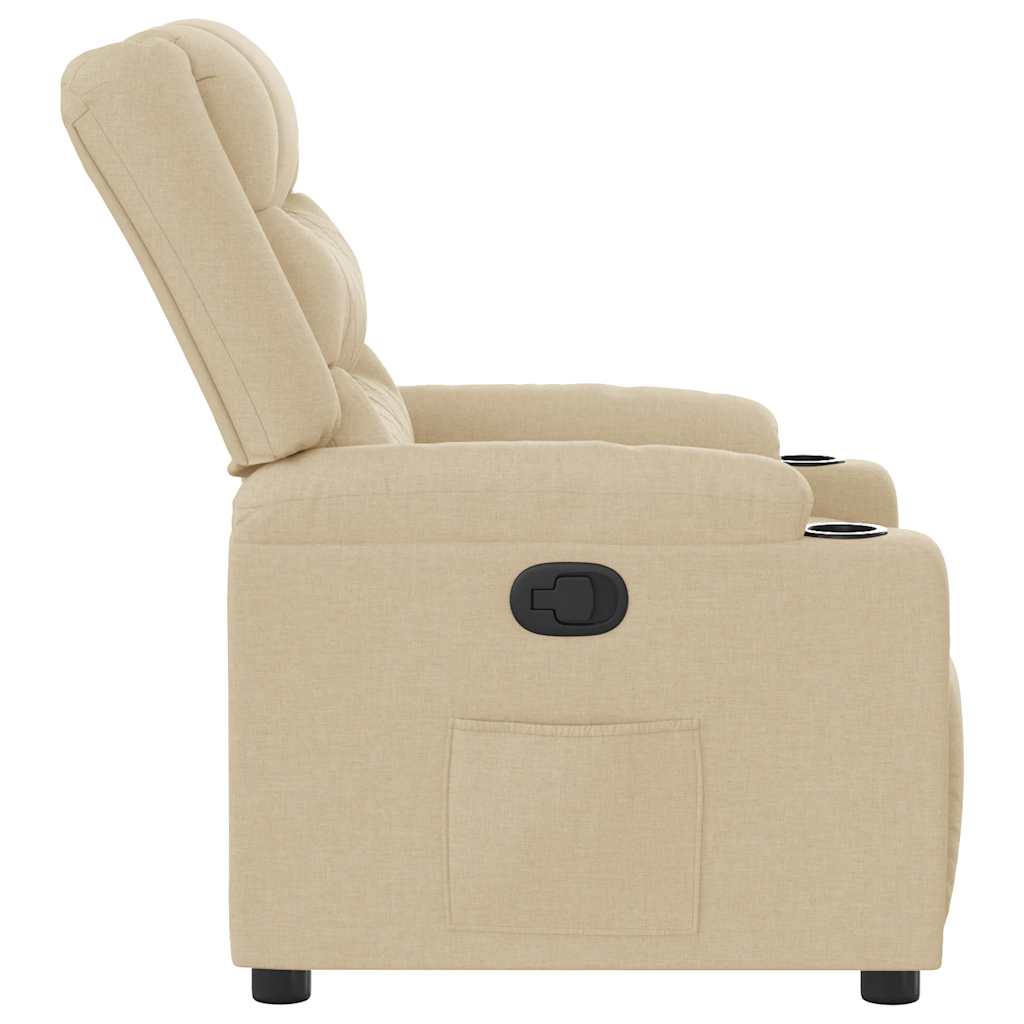 Fauteuil inclinable Crème Tissu Fauteuils vidaXL   