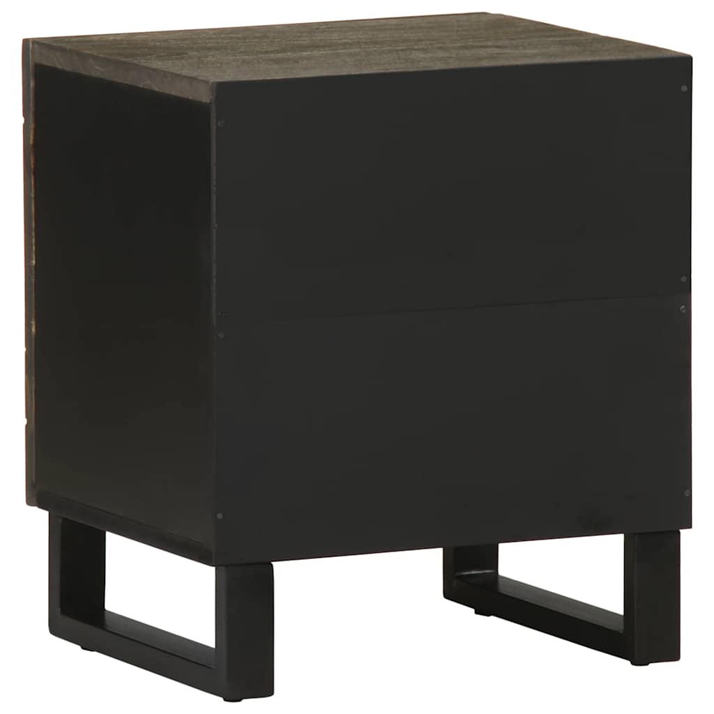 Tables de chevet 2 pcs noir 40x33x46 cm bois de manguier solide Tables de chevet vidaXL   