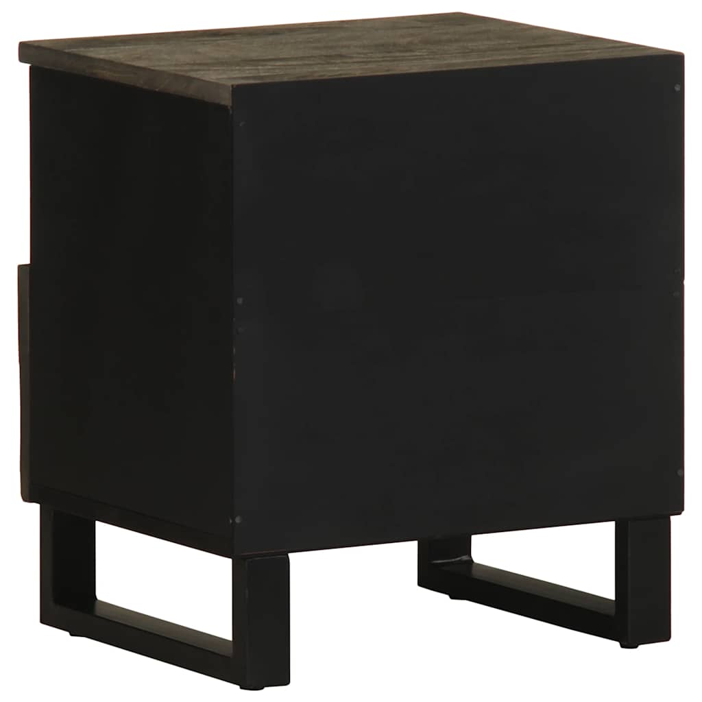 Tables de chevet 2 pcs noir 40x33x46 cm bois de manguier solide Tables de chevet vidaXL   