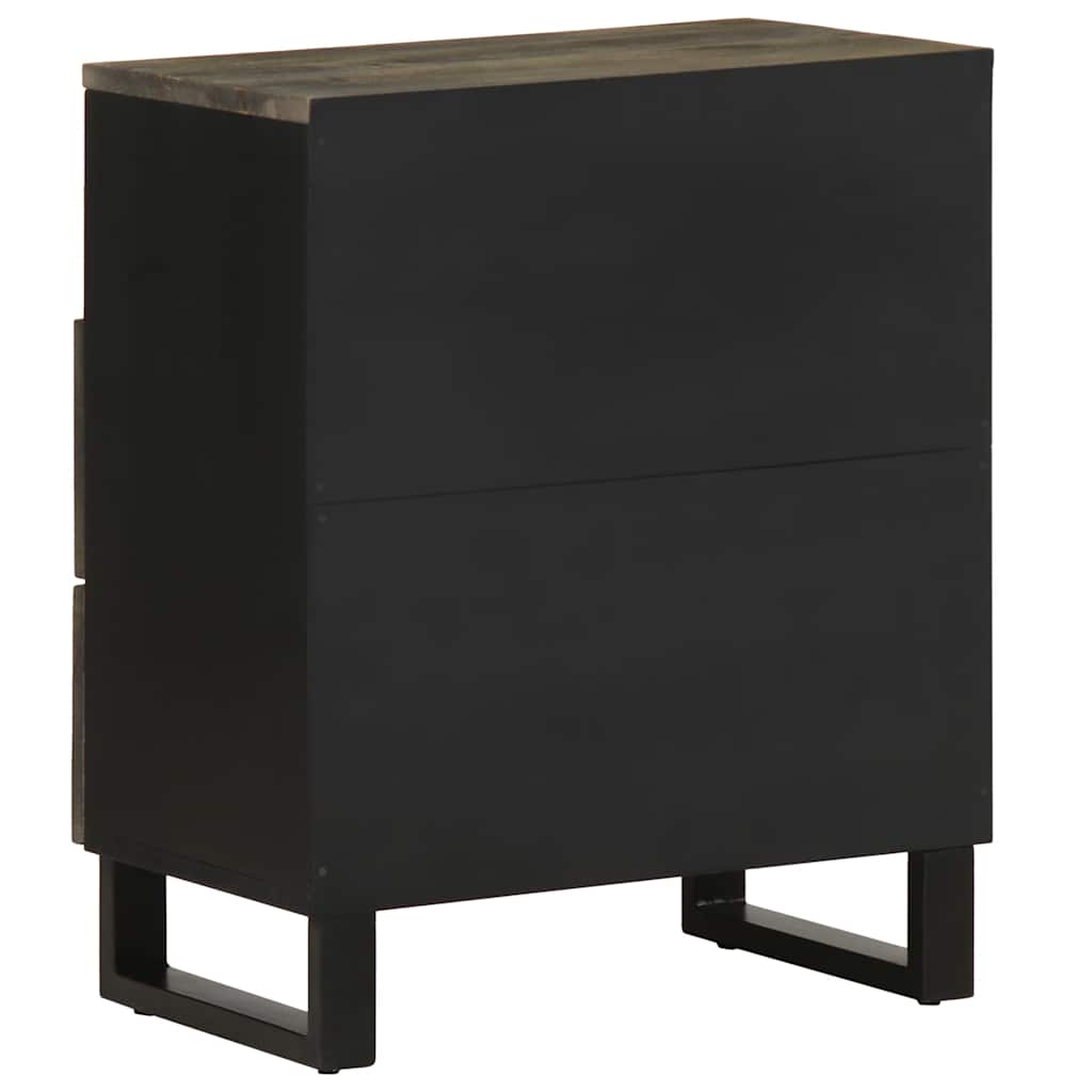 Table de chevet noir 50x33x62 cm bois de manguier solide Tables de chevet vidaXL   