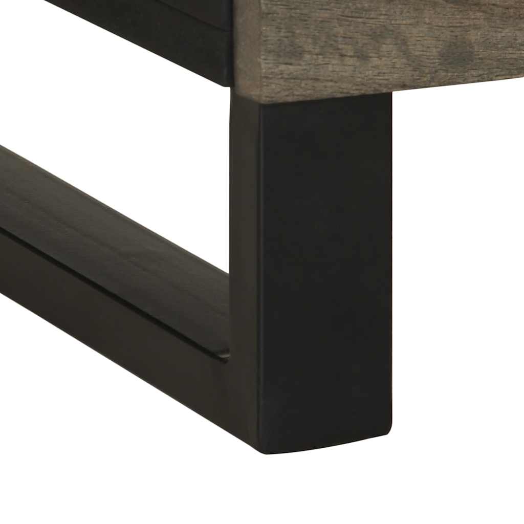 Table de chevet noir 50x33x62 cm bois de manguier solide Tables de chevet vidaXL   