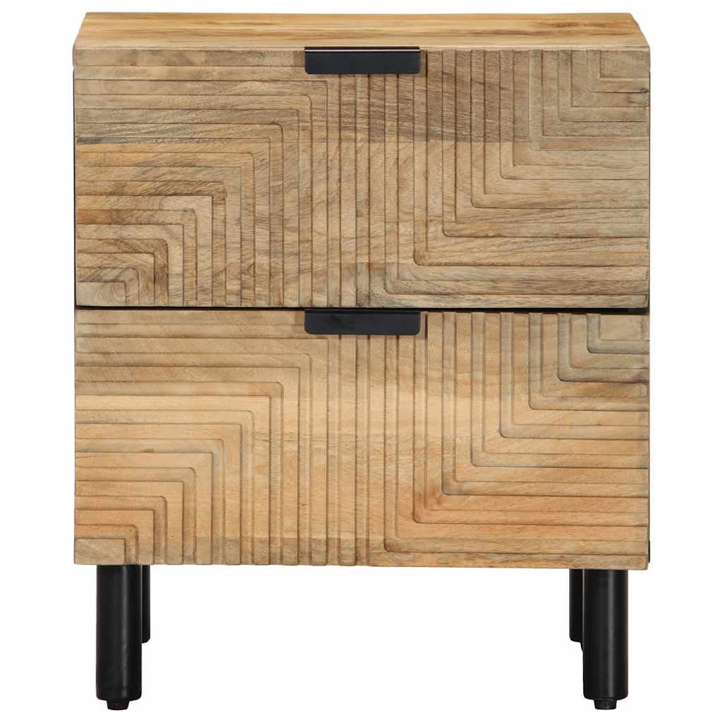 Tables de chevet 2 pcs 40x33x46 cm bois de manguier solide Tables de chevet vidaXL