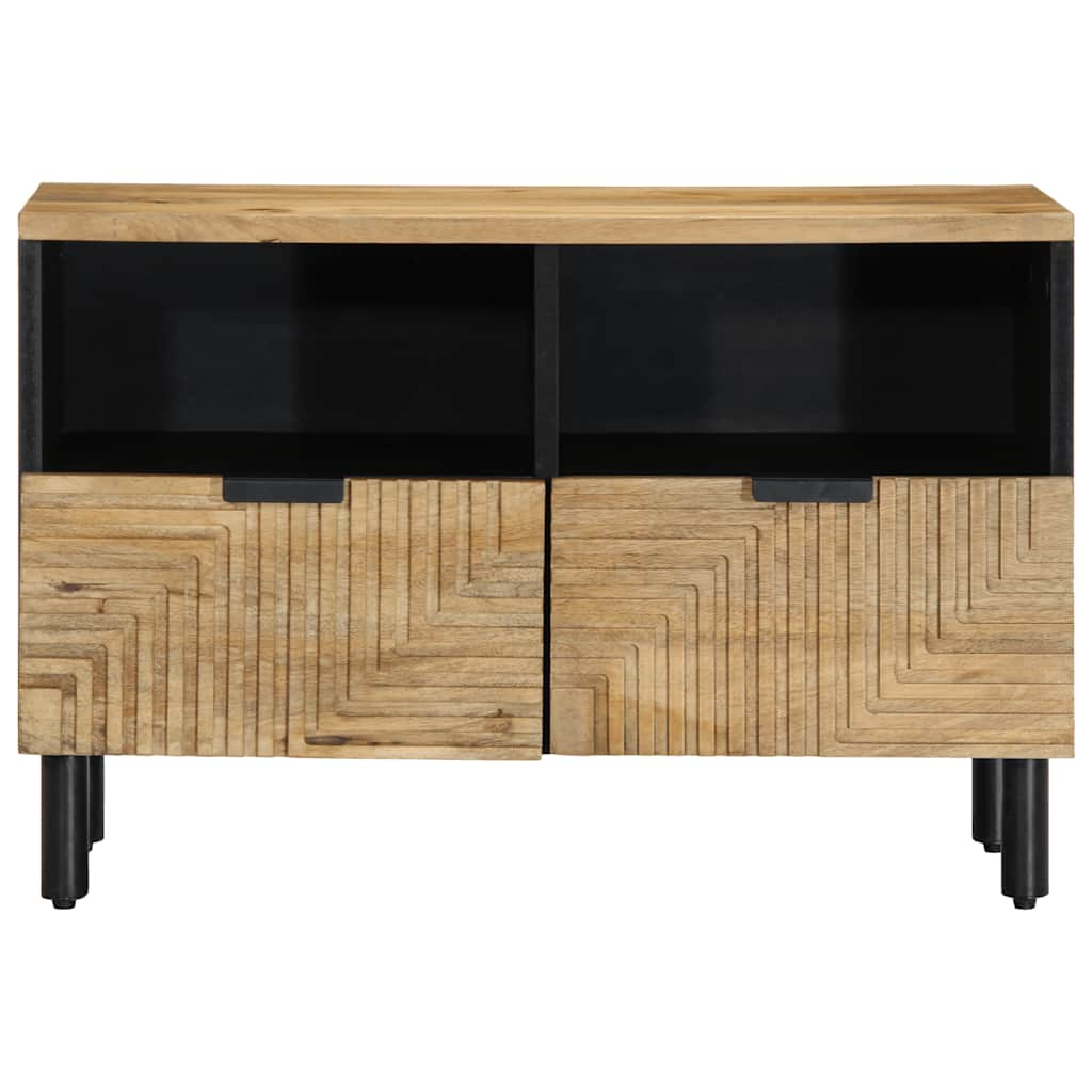 Meuble TV marron 70x33x46 cm bois massif de manguier Fixations & meubles de rangement multimédia vidaXL