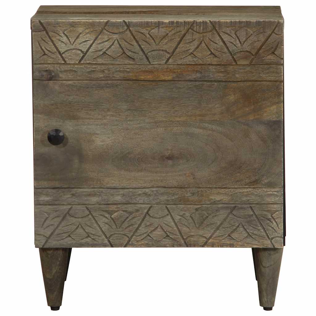 Table de chevet gris clair 40x33x46 cm bois de manguier solide Tables de chevet vidaXL