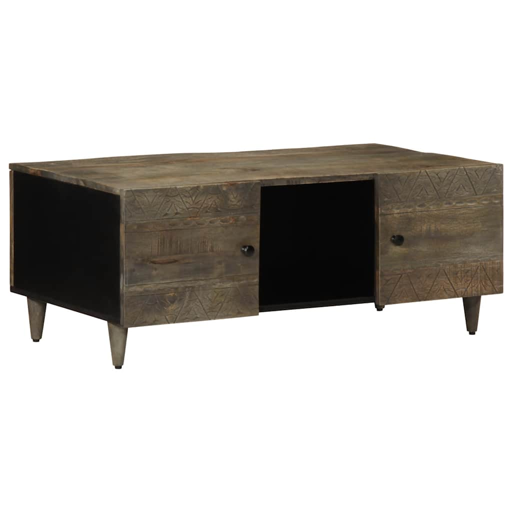 Table basse gris clair 100x54x40 cm bois massif de manguier Tables basses vidaXL