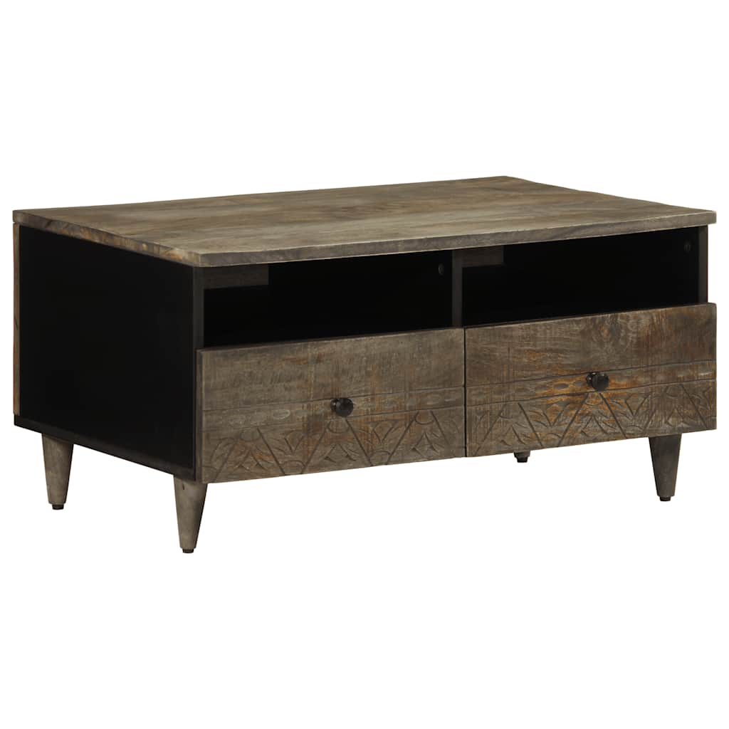 Table basse gris clair 80x54x40 cm bois massif de manguier Tables basses vidaXL