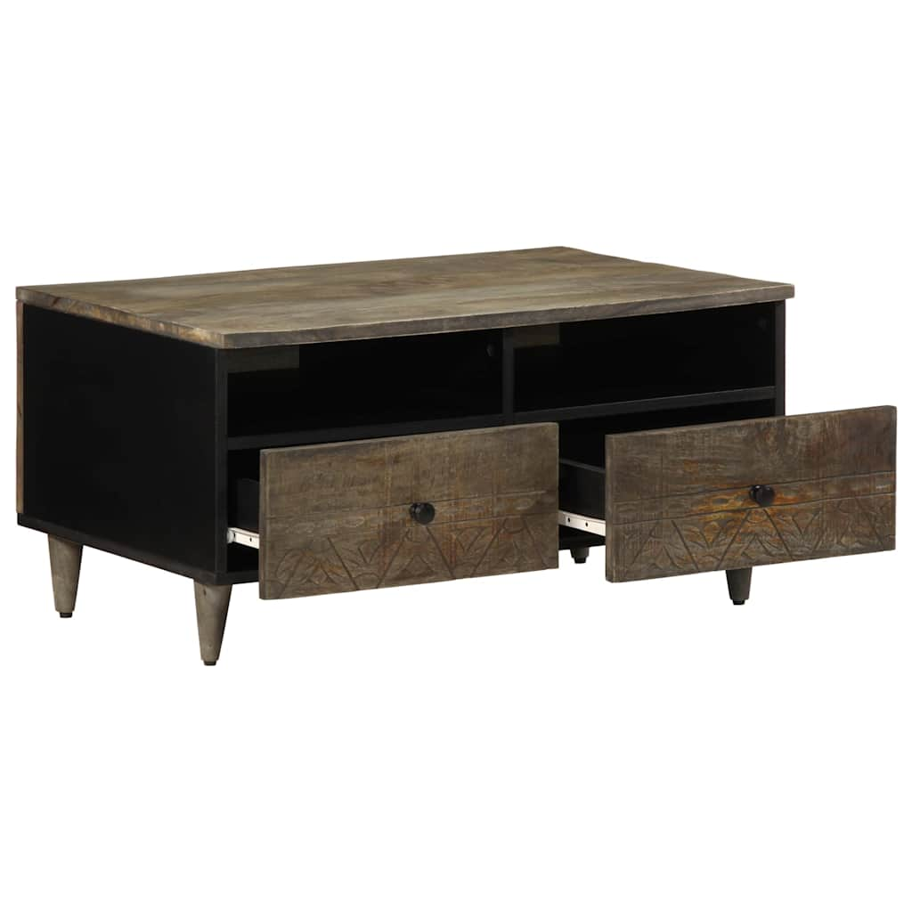 Table basse gris clair 80x54x40 cm bois massif de manguier Tables basses vidaXL