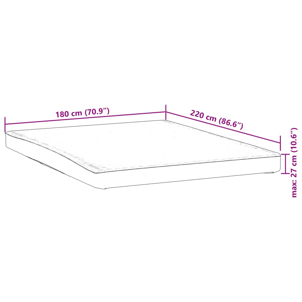 Protège-matelas blanc 180x220 cm imperméable Matelas vidaXL   